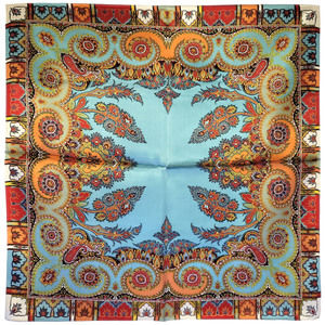 NWT Genuine 100% Mulberry Silk Satin Scarf 25"x25" Medium Square Shawl Wrap 5770